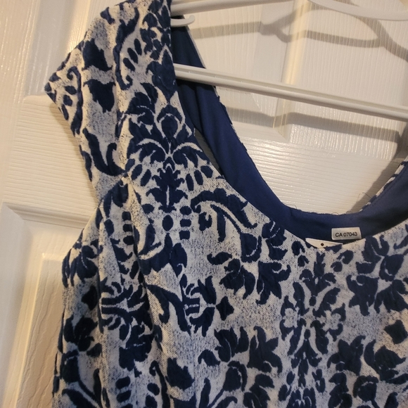 Julia Jordan Blue Paisley midi dress size 10 with cutouts on the back - Picture 9 of 16
